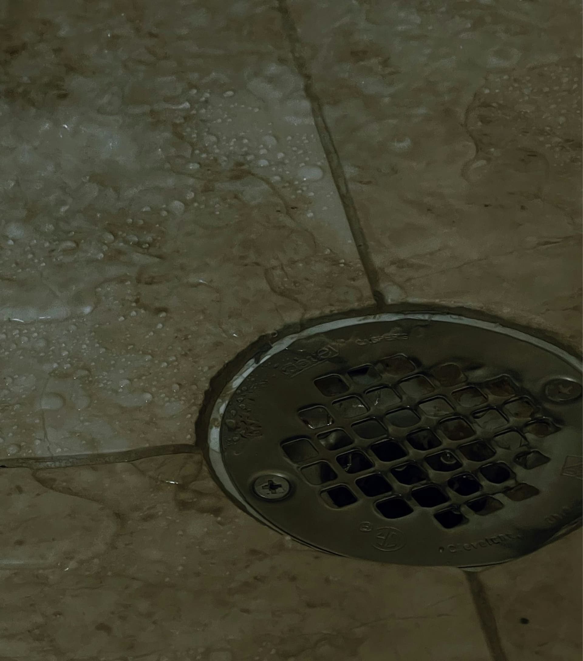 Banyo zeminindeki yer süzgeci